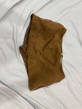 Men's Brown Suede Jogger Pants